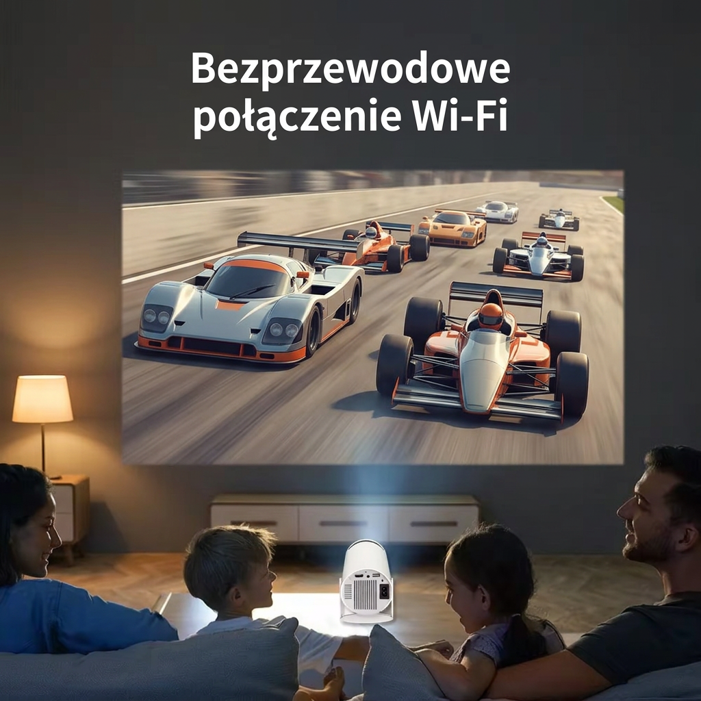 Rodzinny wieczór z projektorem GrajRetro i bezprzewodowym połączeniem Wi-Fi